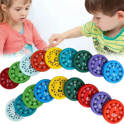 Colourful Math Fidget Spinners set for kids' math learning