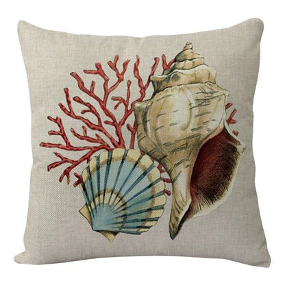 Stylish throw pillow covers featuring vibrant sea creature designs for home decor