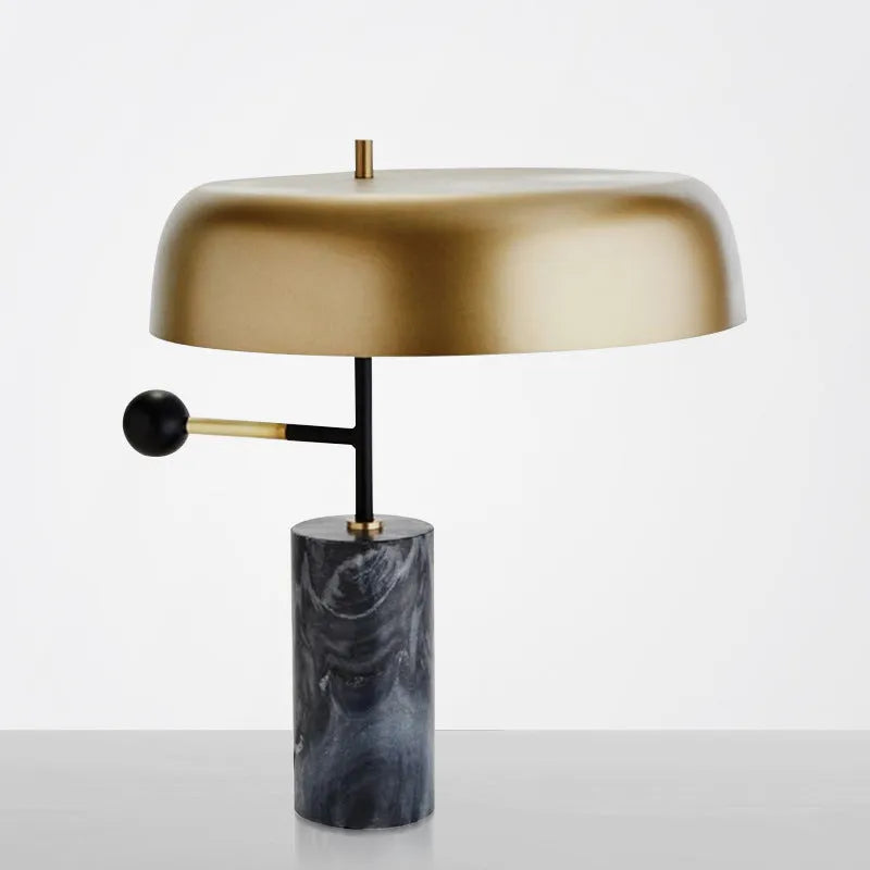 European-style decorative table lamp with warm white light on wooden surface