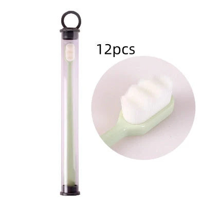 Ultra-fine nylon toothbrush with super soft 2.3cm bristles for sensitive gums