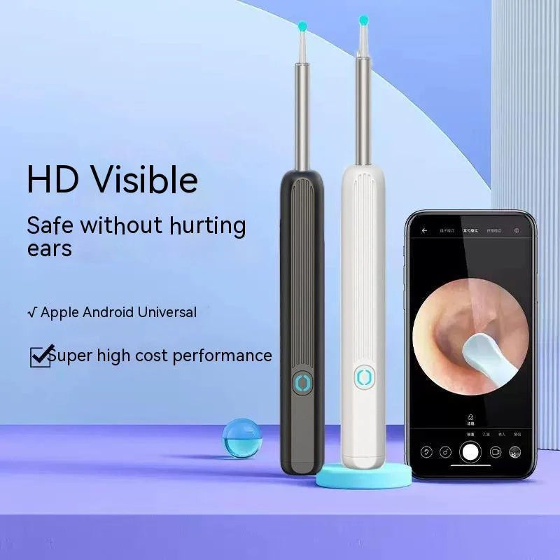 Wireless Smart HD Endoscope with luminous ear pick for clear ear cleaning