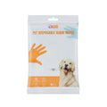 Pack of six pet wipes gloves for dogs, non-woven fabric, pink UK bag, wash-free deodorising dry cleaning