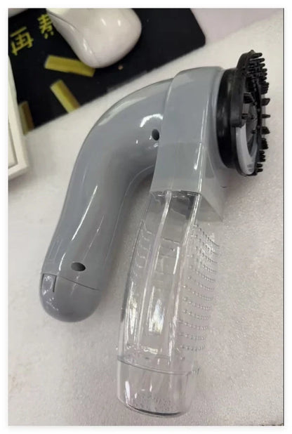 Electric pet hair vacuum cleaner with massage function, gray color, compact design