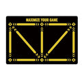 Cushion coloured rubber football training mat for indoor skill development and balance training