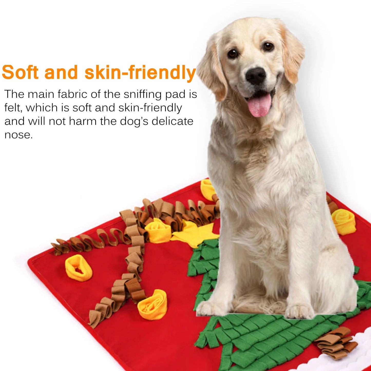 Christmas tree pattern washable dog snuffle mat for stress relief and slow feeding