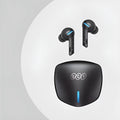 Grey QCY G1 wireless Bluetooth gaming headset with charging case and ear tips