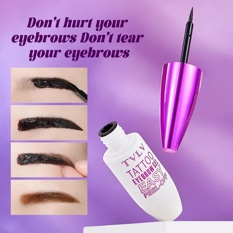 Waterproof sweatproof tear and pull eyebrow cream 12g in three shades 01 brown 02 light brown 03 black