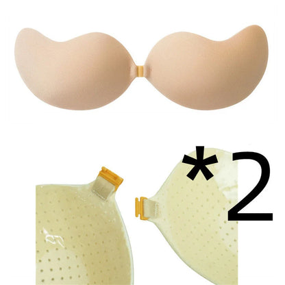 Deep V Invisible Bra with Mango Cup for seamless support under swimwear or dresses