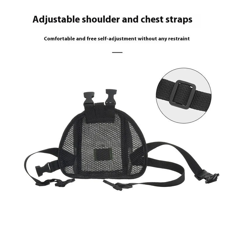 Solid colour polyester canvas dog carrier backpack for small pets.