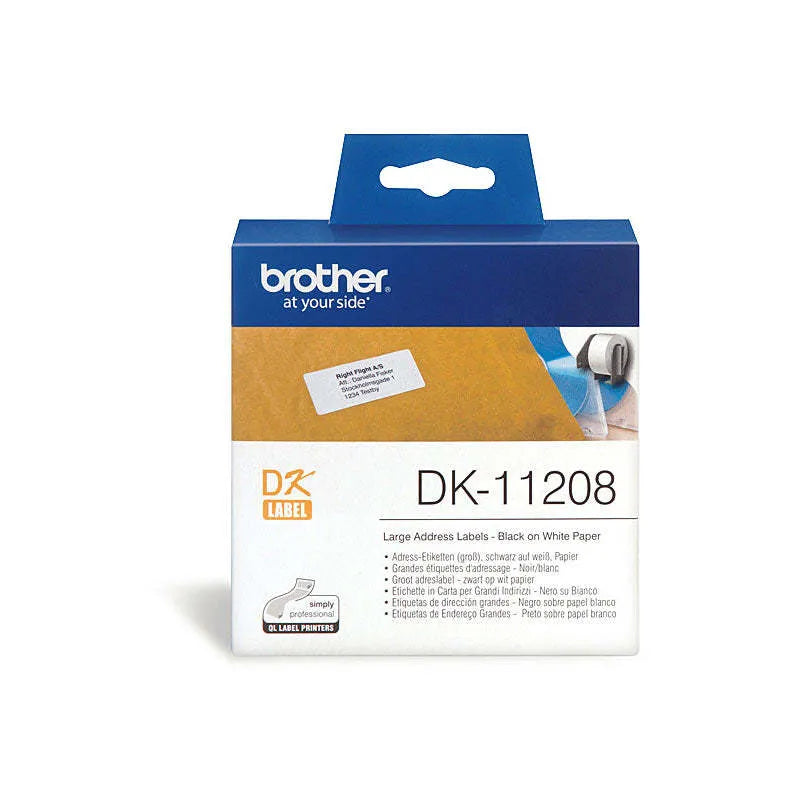 Thermal label paper roll DK-11208, 38mm x 90mm, for Brother QL labeling machines