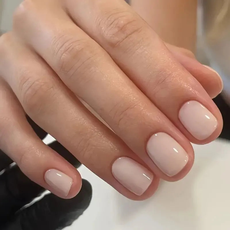 MY119 solid colour plastic press-on nail art set for ladies in a cute style