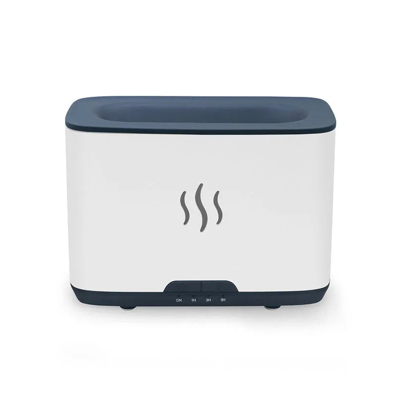 New Flame white 300ml square USB ultrasonic desktop humidifier on table