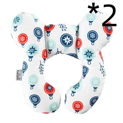 U-shaped baby head support pillow in various styles for car safety seats