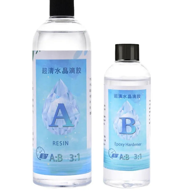 1kg bottle of crystal clear epoxy resin glue for DIY craft projects