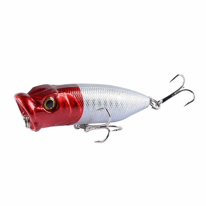 Bionic fishing lure measuring 6.5cm with 6# hooks for surface fishing applications