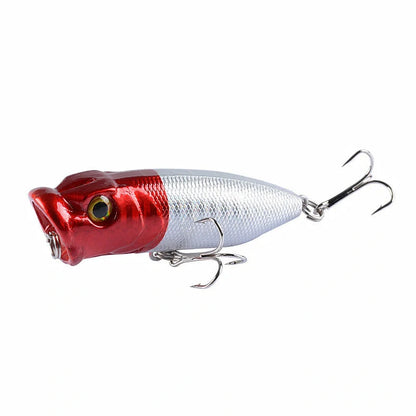 Bionic fishing lure measuring 6.5cm with 6# hooks for surface fishing applications