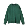 Men's vintage cotton pullover shirt in washed batik colours with long sleeves and loose fit styling