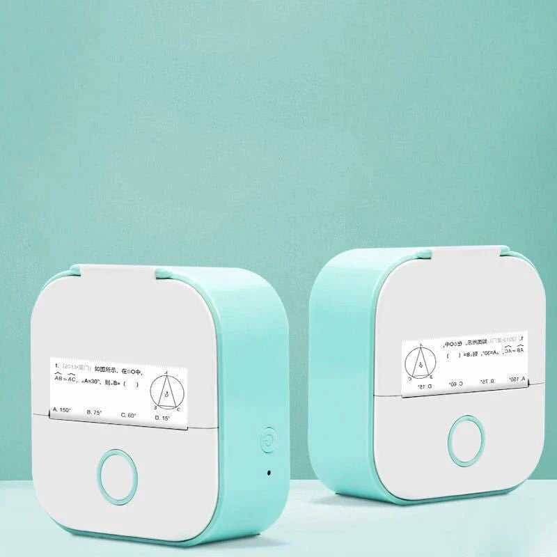 Portable Mini Thermal Label Printer with Bluetooth connectivity in various colours