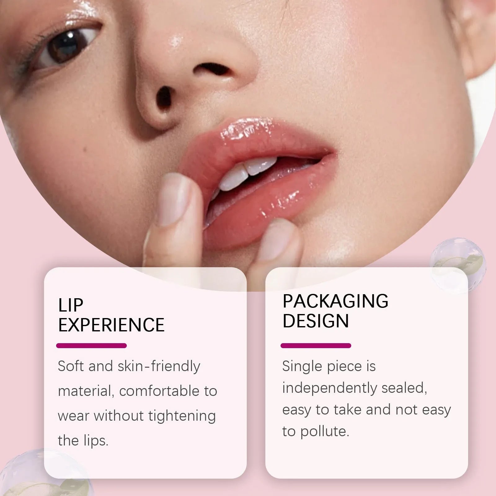 Silicone lip nursing bandage showing 8cm by 12cm patch size