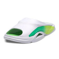 Men's EVA outdoor casual sandals in White Blue, White Green, and White Purple, sizes 38 to 45