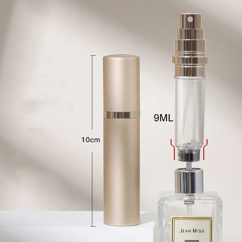 Compact perfume vaporizer in various colours with leak-proof design for travel