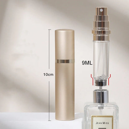 Compact perfume vaporizer in various colours with leak-proof design for travel