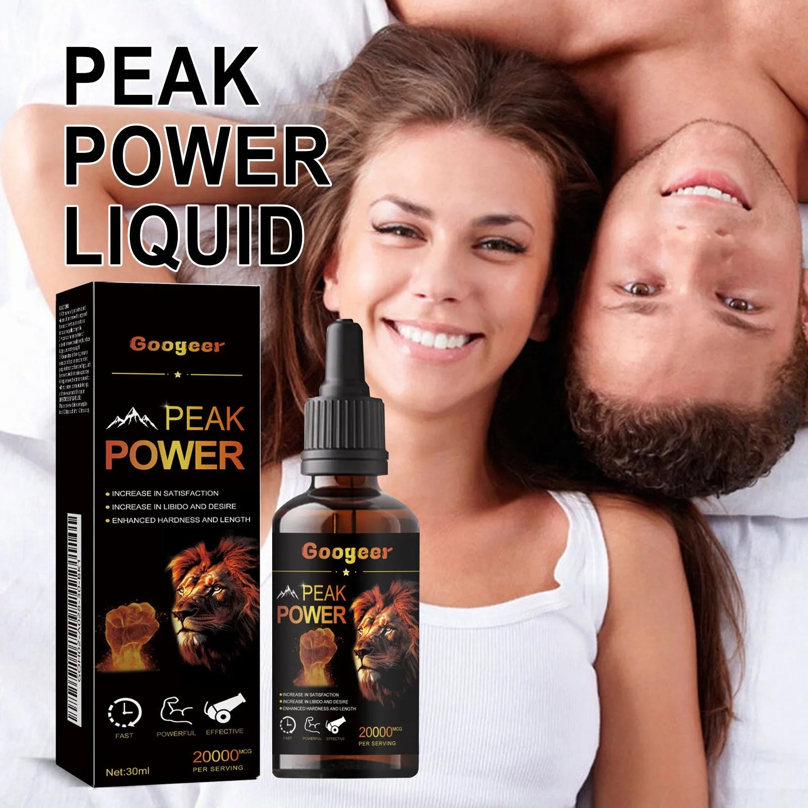 Googeer Peak Power Liquid Energy Supplement 30ml bottle for adult body care