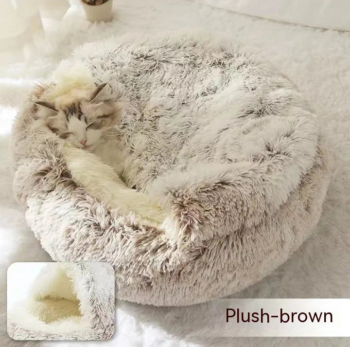 Cozy 2-in-1 Pet Bed in various colors and sizes, designed for ultimate comfort and relaxation for cats and dogs.