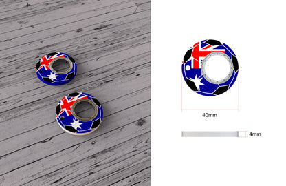 Football World Cup themed fidget spinner keychain with bottle opener for stress relief
