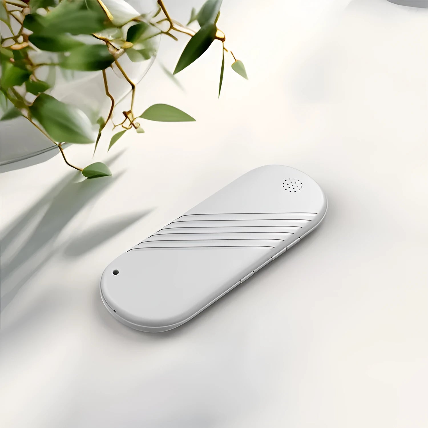 White Noise Gas Bone Conduction Sense Card Timing Bluetooth Speaker in black, white, sky blue, and pink with compact rectangular shape