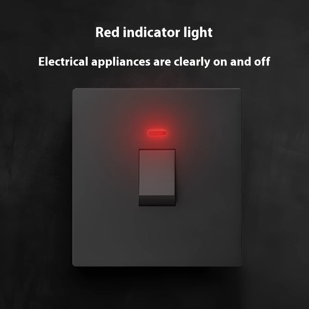 High-current 3-pole electrical switch with light panel in white finish.