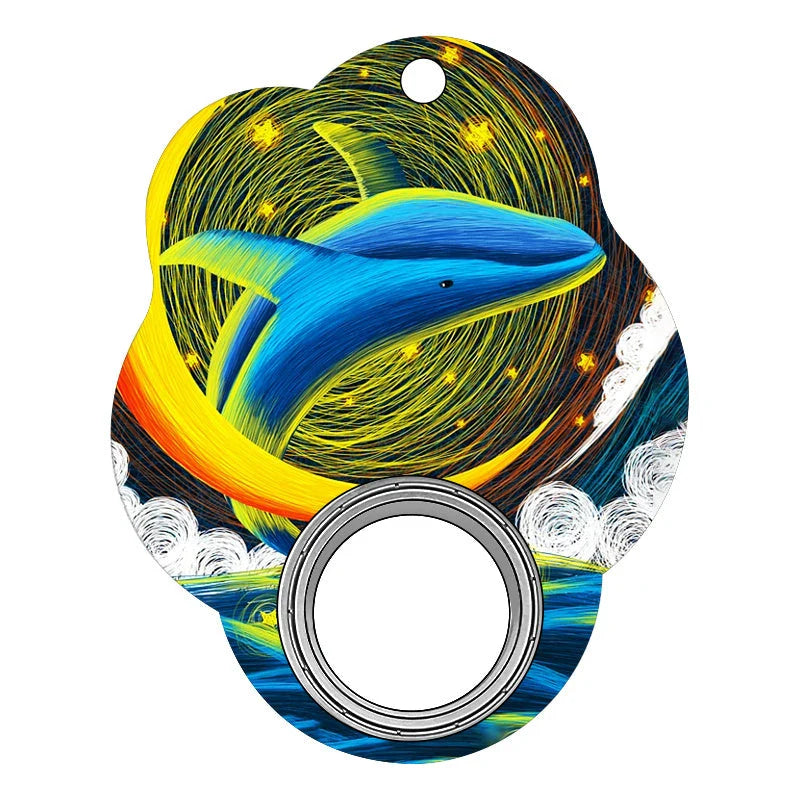 Original Puzzle Gyro Fidget Spinner Keychain for stress relief and focus improvement