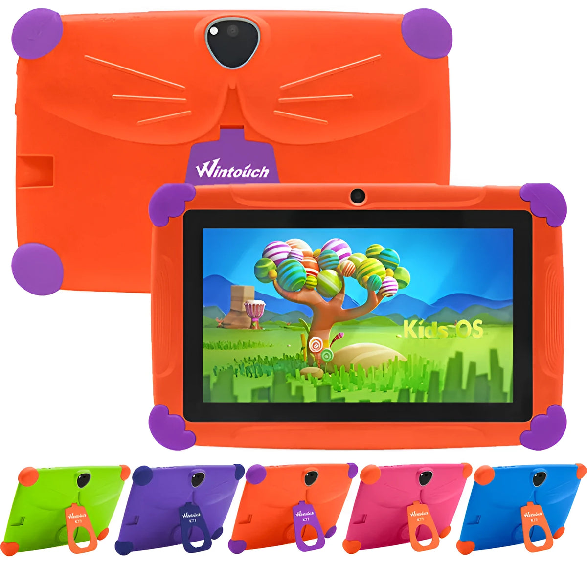 Children's educational learning tablet 7-inch 18GB with Bluetooth GPS gravity sensing in blue