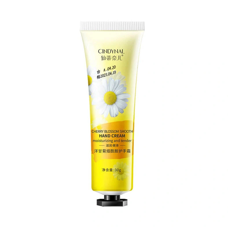 30g chamomile hand cream tube with horse oil and plant fragrance for non-greasy moisturisation