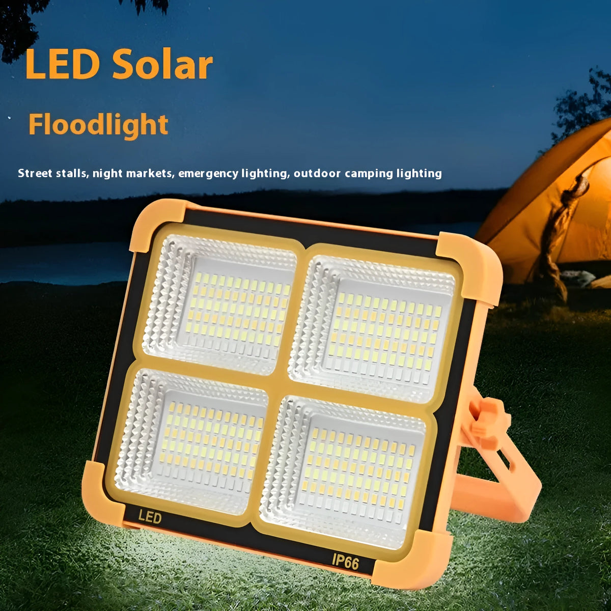 Portable square camping lantern with IP66 protection 215x180mm
