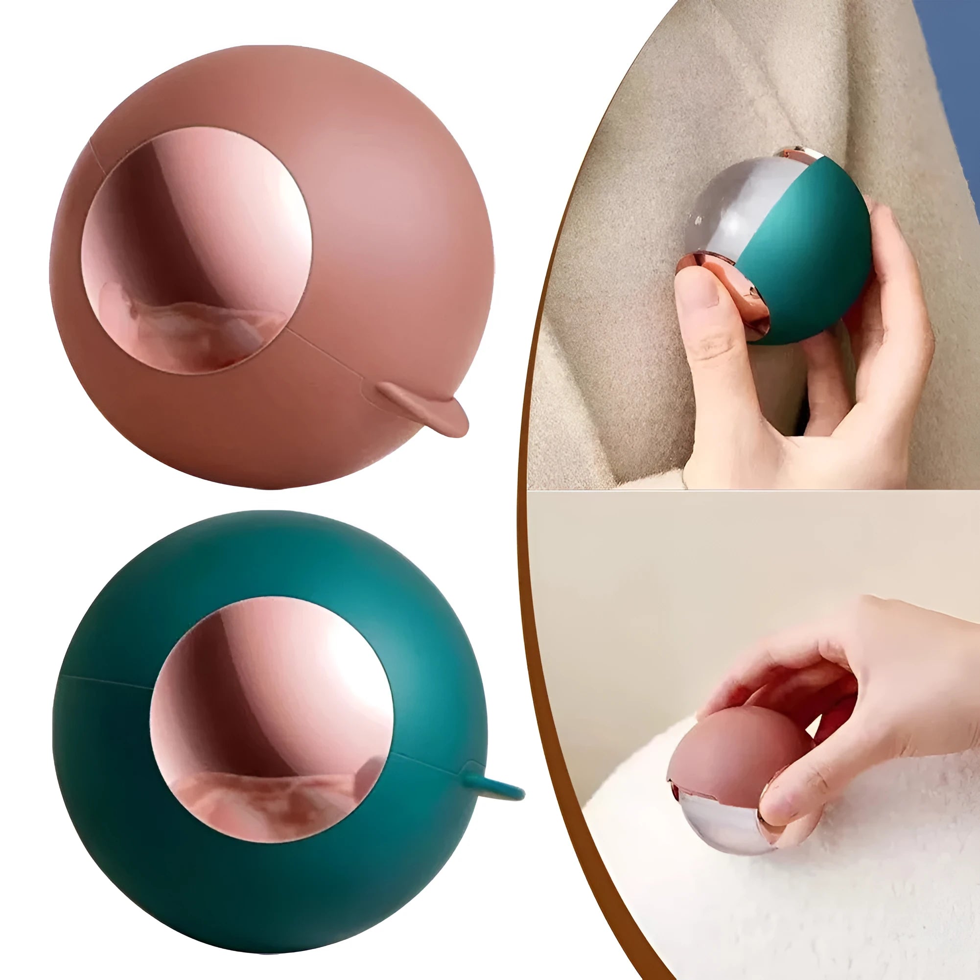 Green gold reusable gel lint roller for pet hair removal on clothing