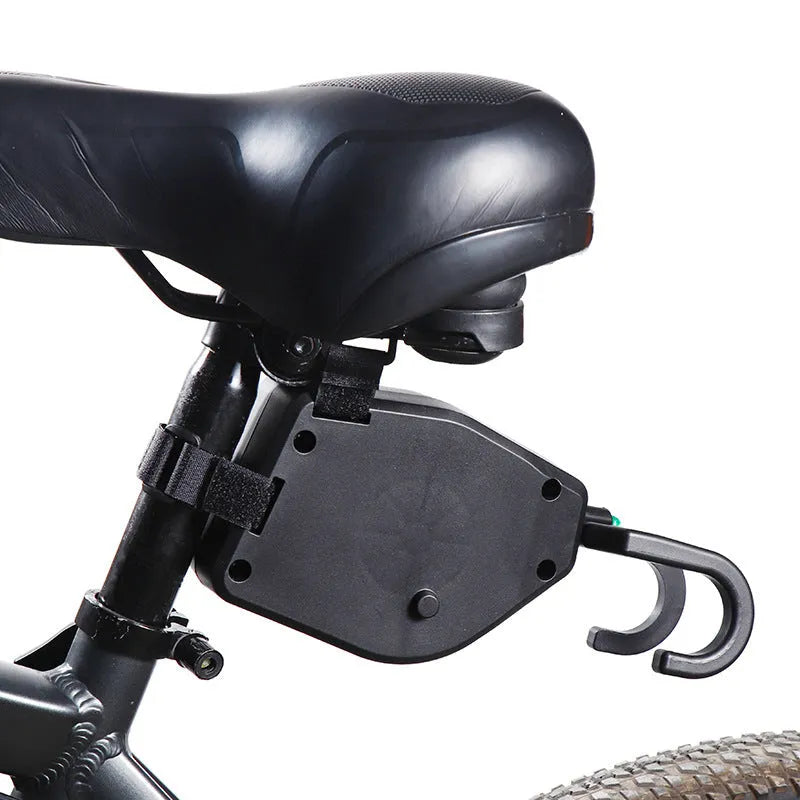 Black plastic and resin bicycle trailer rope for attaching child trailers to adult bicycles