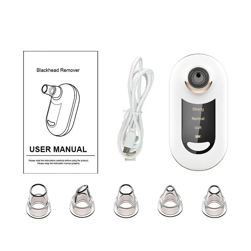 Beauty salon pore vacuum electric blackhead suction device with ABS plating shell in green, pink, red, and white colour options