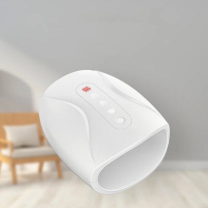 Electric mouse hand massage instrument with heating function, white colour, compact size 24x13cm