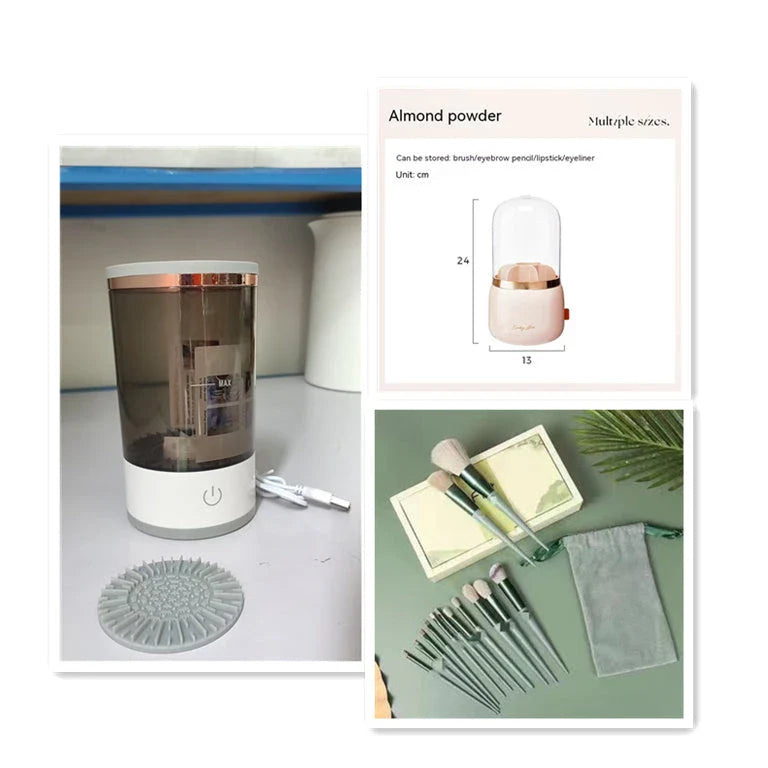 Automatic Makeup Brush Cleaner - Portable Electric Brush Spinner for Deep Cleaning