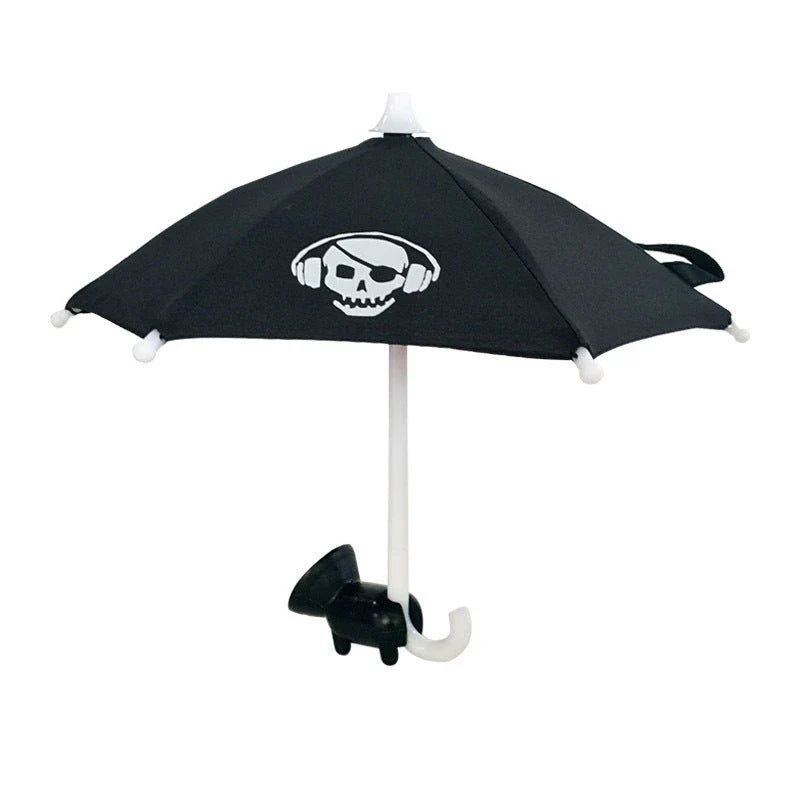 Personalized mobile phone holder with retractable shade umbrella in various colors