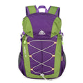 AZELA 20L Color Block Lightweight Hiking Backpack in orange and black, front view, on a rocky outdoor surface