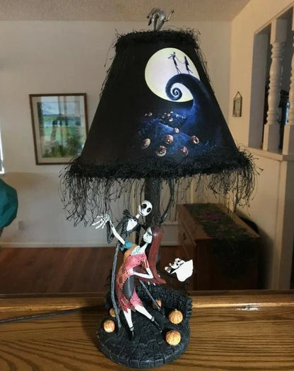 Halloween LED table lamp with glowing skeleton design for spooky decor