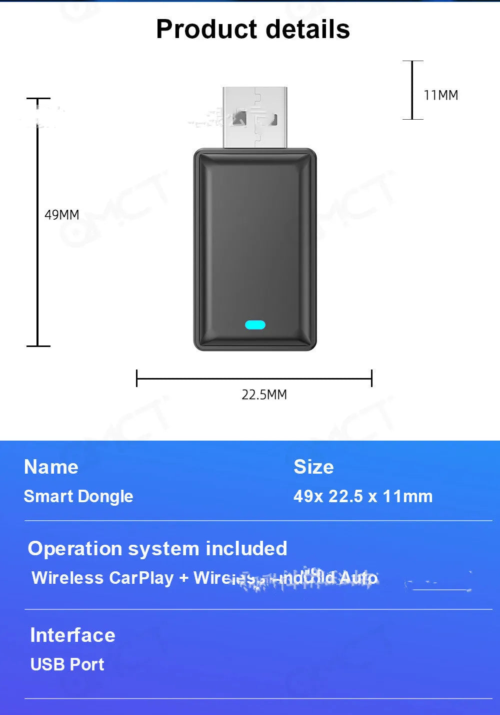 9-inch black car GPS navigation unit with capacitive touch screen and USB-A interface