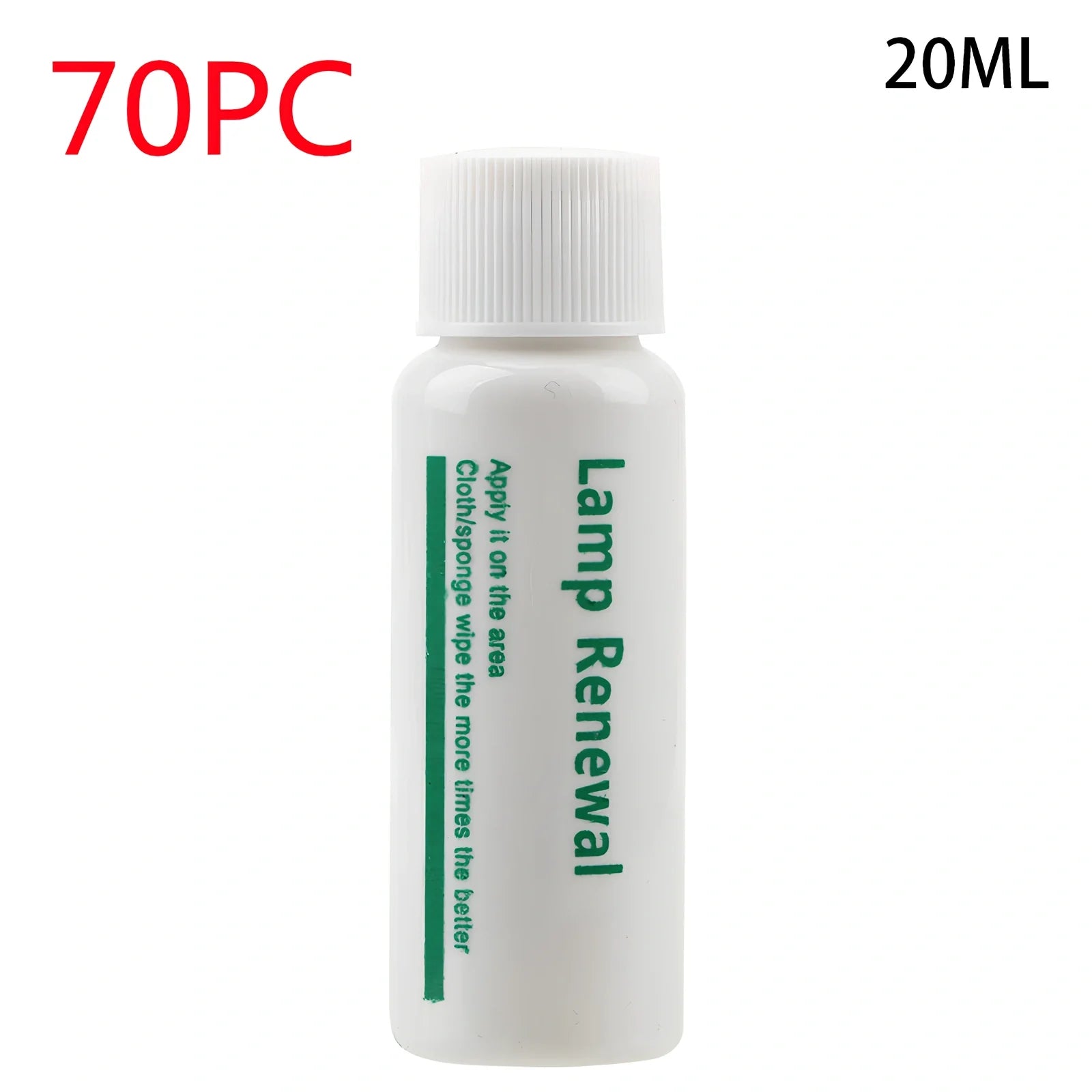 20ml automobile headlight repair liquid bottle for oxidation and yellowing restoration, with sanding steps for clear lenses