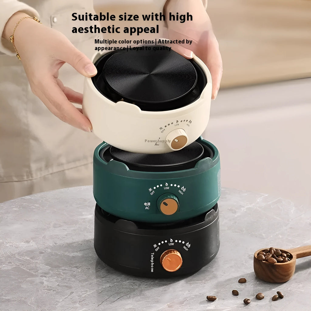 700W electric ceramic stove heating base in beige colour, 19cm x 19cm x 9cm