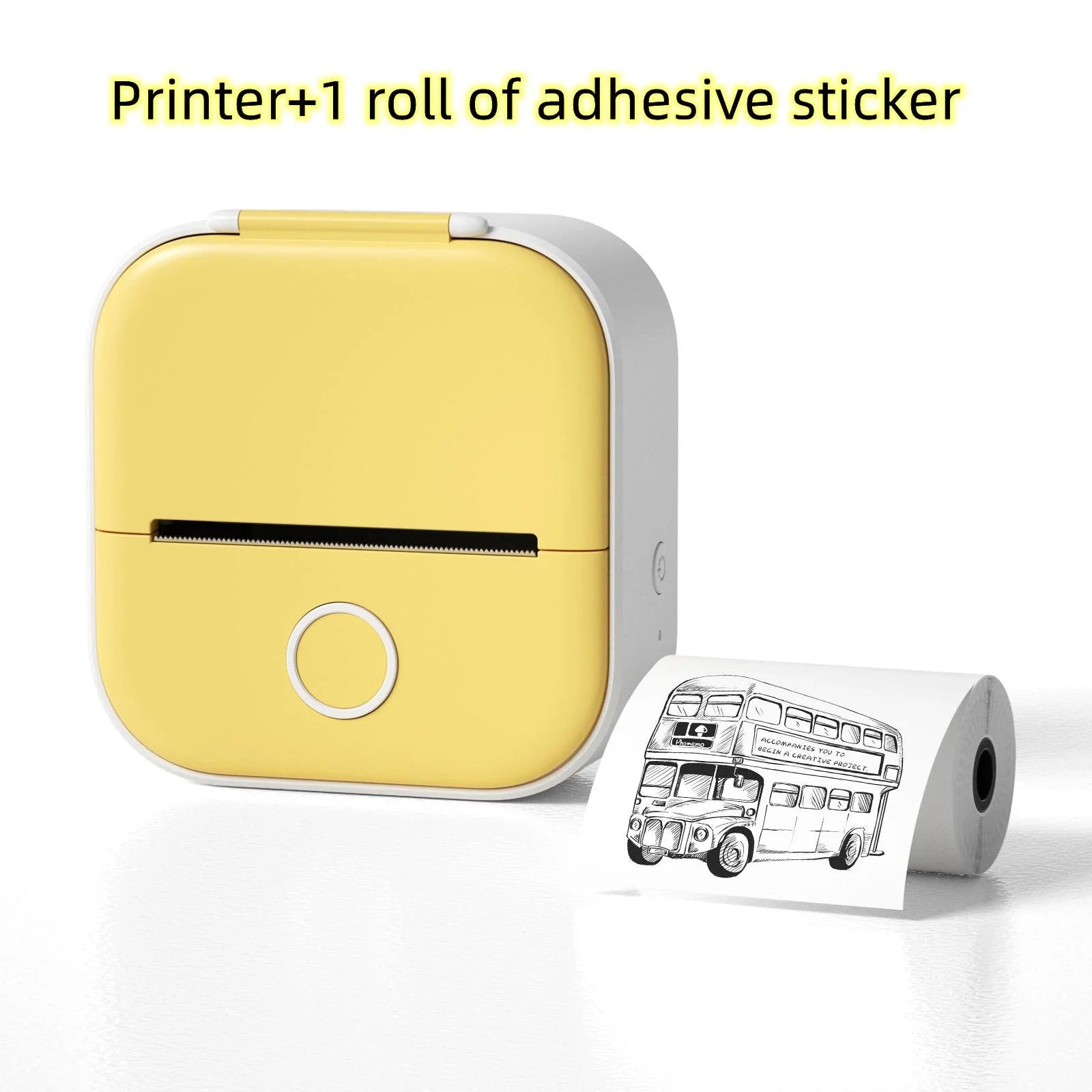 Portable Mini Thermal Label Printer with Bluetooth connectivity in various colours
