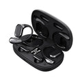 Ear-mounted sports Bluetooth headset with digital display in black colour