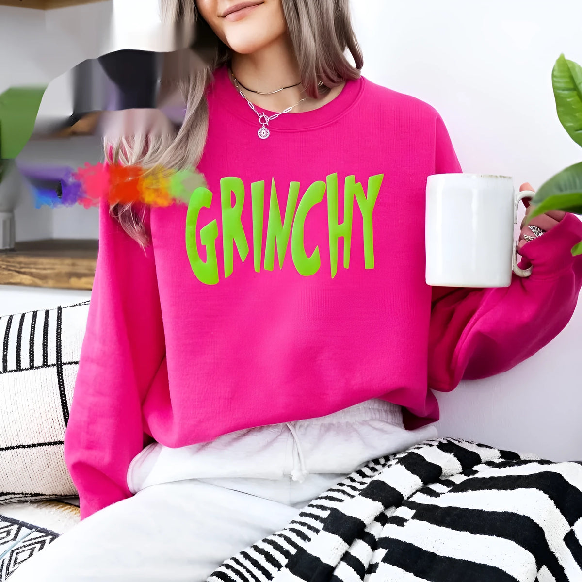 Casual cotton pullover hoodie for men women autumn winter loose fit long sleeve no hood non-ironing