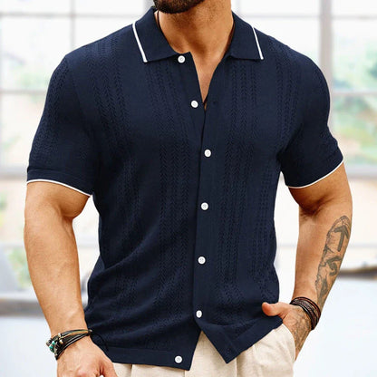 Short-sleeved polo shirt made of Tencel fabric in a variety of classic colors, perfect for casual summer wear